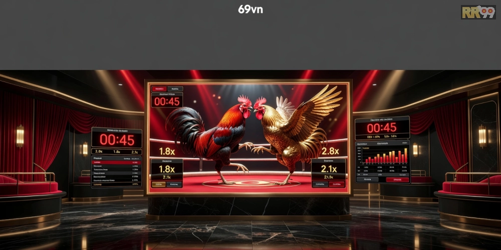 Minh họa khái niệm đá gà casino trực tiếp 69vn với giao diện hiện đại và trận đấu sống động